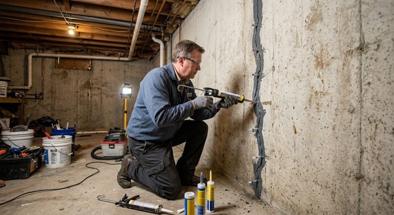 Basement Crack Repair in Brookline, MA