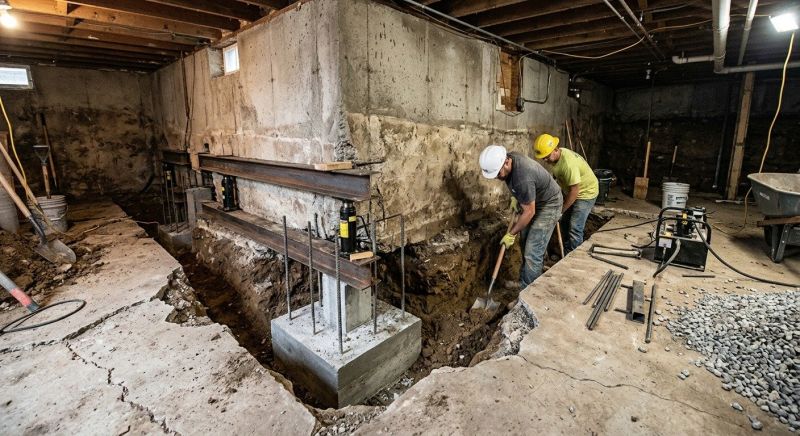 Basement Underpinning in Brookline, MA