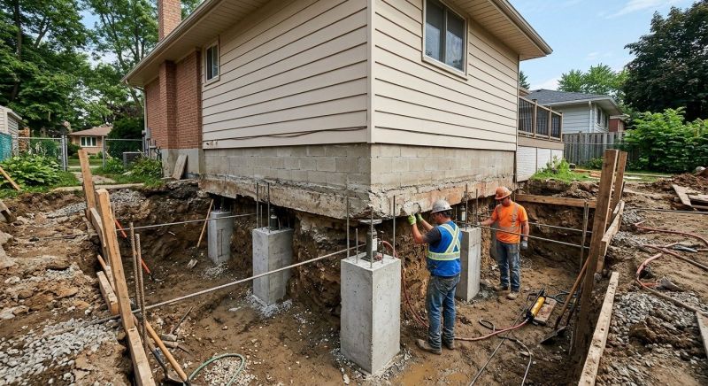 Basement Underpinning in Brookline, MA