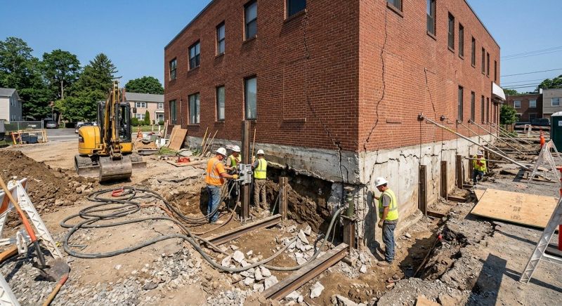 Building Foundation Repair in Abington, MA