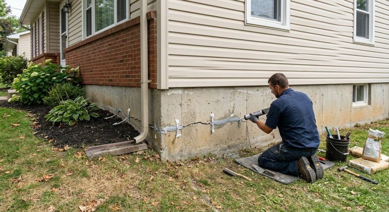 Cracked Foundation Repair in Andover, MA