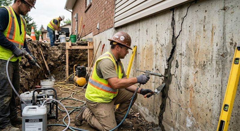 Cracked Foundation Repair in Lynn, MA