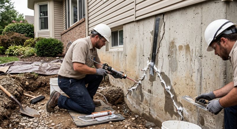 Cracked Foundation Repair in Somerville, MA