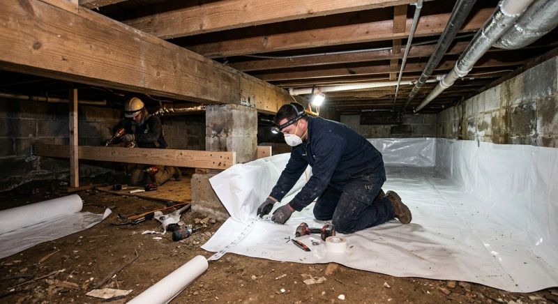 Crawl Space Leveling in Brookline, MA