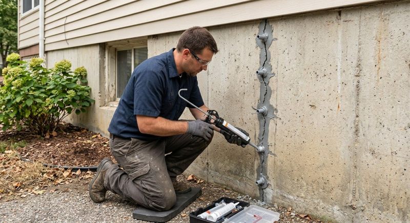 Foundation Crack Sealing in Brookline, MA