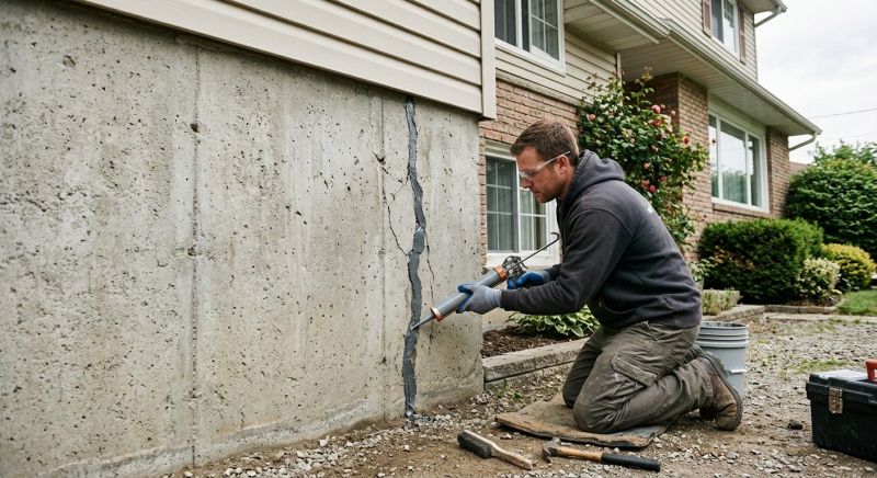 Foundation Crack Sealing in Brookline, MA