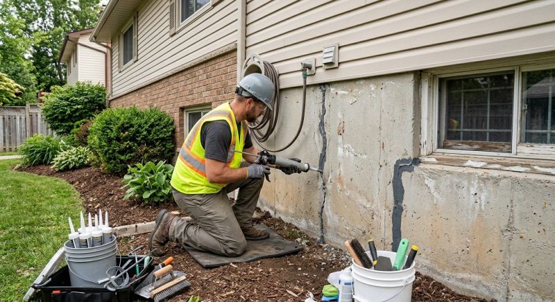 Foundation Crack Sealing in Brookline, MA