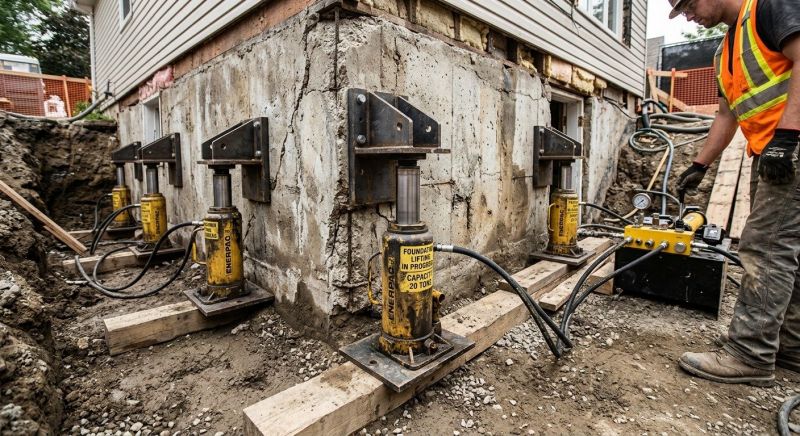 Foundation Jacking in Holliston, MA