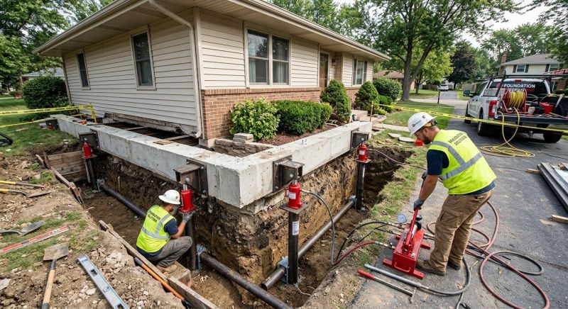 Foundation Jacking in Lexington, MA
