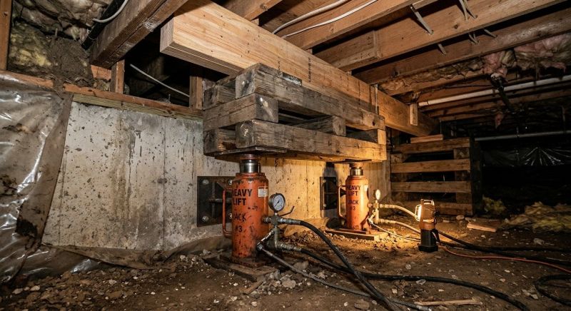 Foundation Jacking in Marshfield, MA
