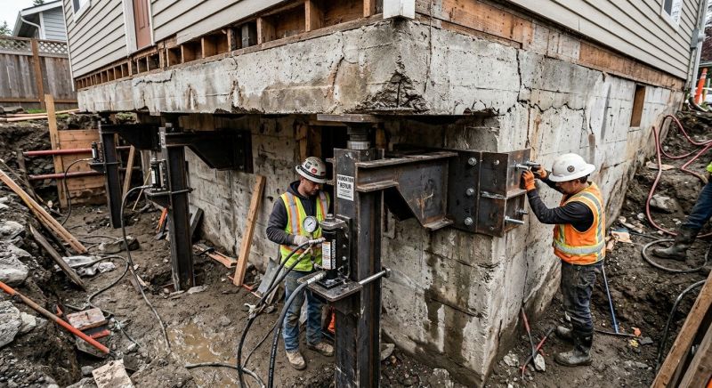 Foundation Lifting in Chestnut Hill, MA
