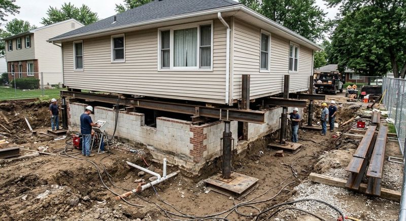 Foundation Lifting in Hyde Park, MA