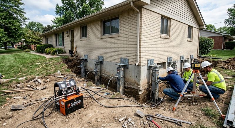 Foundation Pier Leveling in Brookline, MA