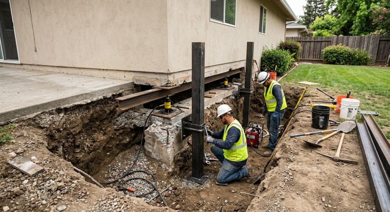 Foundation Pier Repair in Brookline, MA