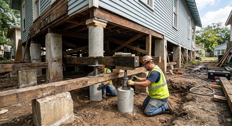 Foundation Pier Repair in Brookline, MA