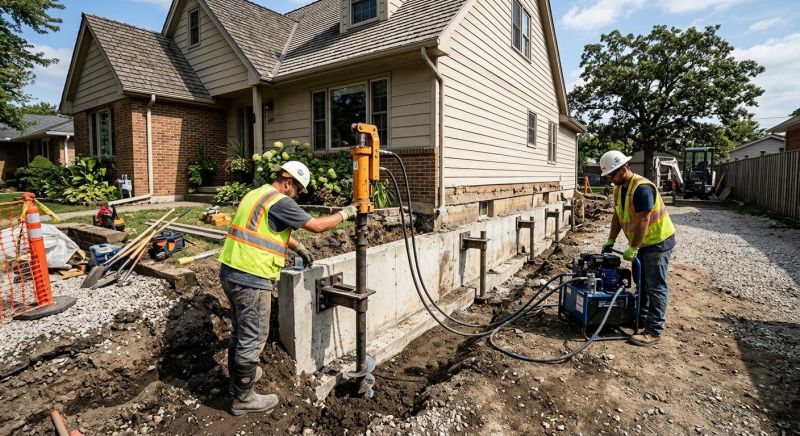 Foundation Stabilizing in Brookline, MA