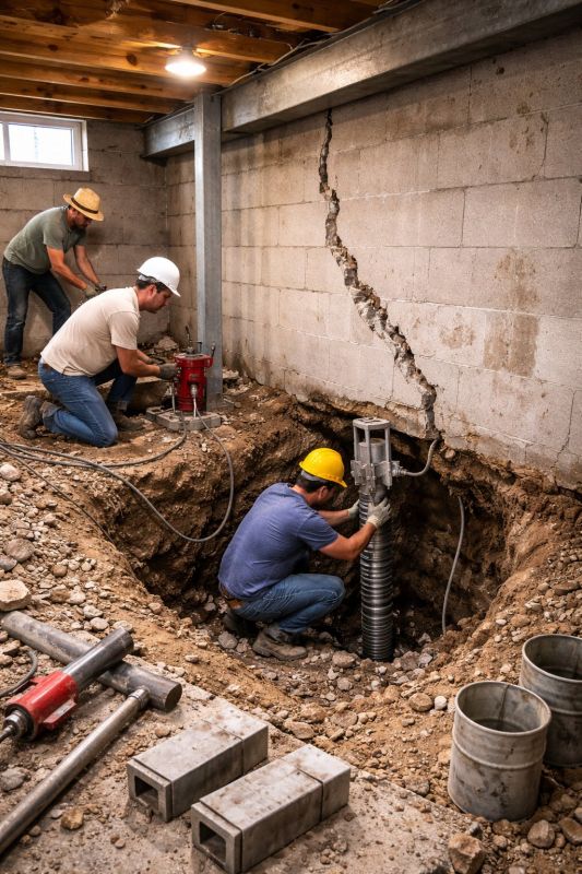 Foundation Structural Repair in Marlborough, MA
