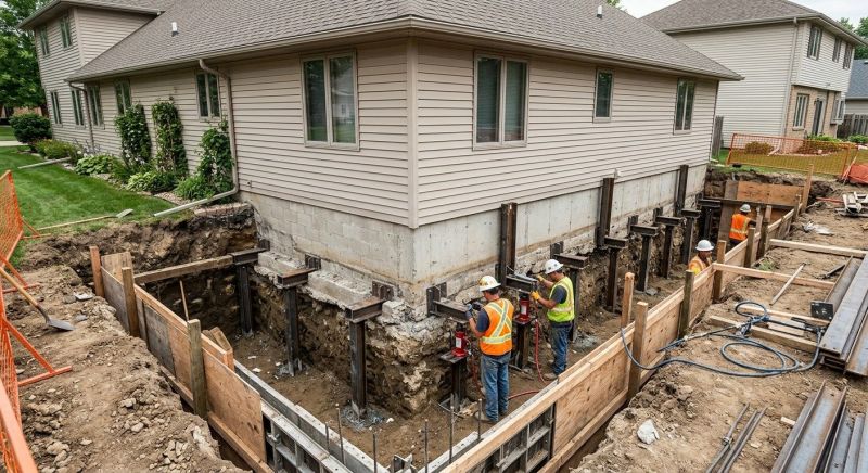 Foundation Underpinning in Brookline, MA