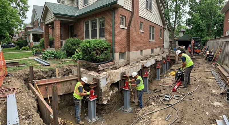 Foundation Underpinning in Brookline, MA