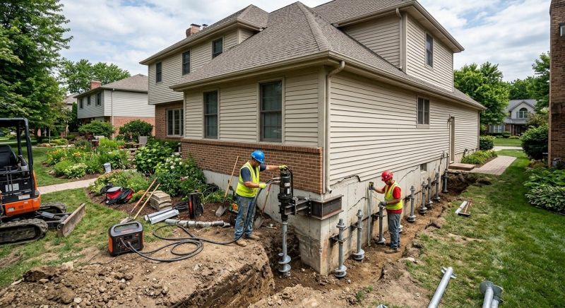 Helical Pile Installation in Brookline, MA