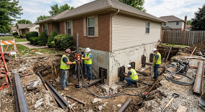 House Foundation Repair in Hyde Park, MA