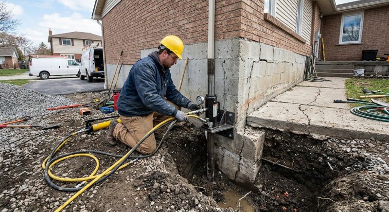 Sinking Foundation Repair in Jamaica Plain, MA