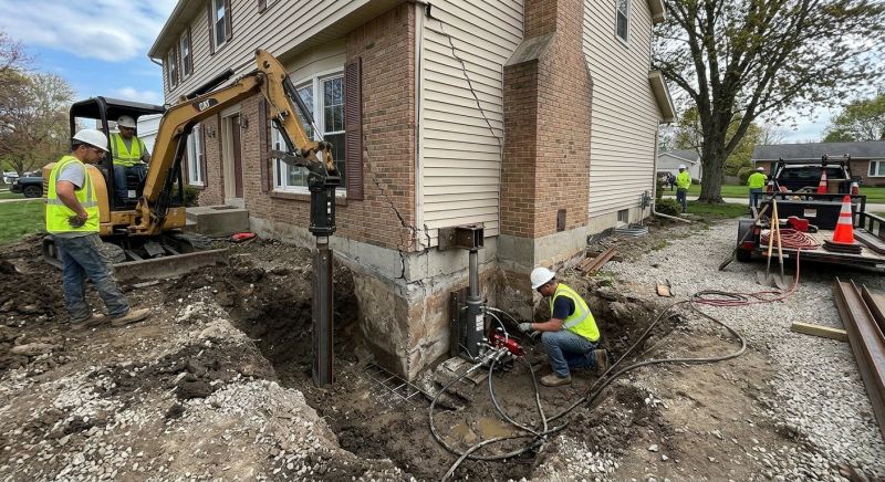 Sinking Foundation Repair in Mansfield, MA