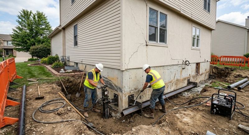Sinking Foundation Repair in Middleton, MA