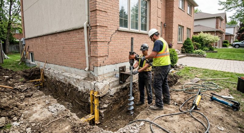 Sinking Foundation Repair in Somerville, MA