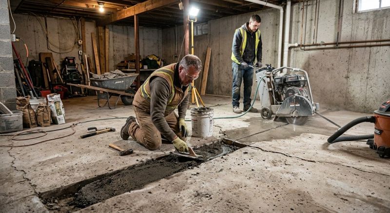 Slab Foundation Repair in Brookline, MA