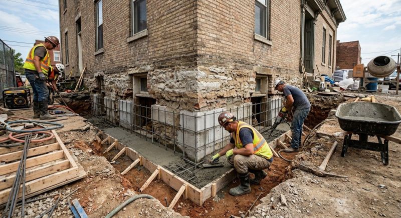 Structural Underpinning in Brookline, MA
